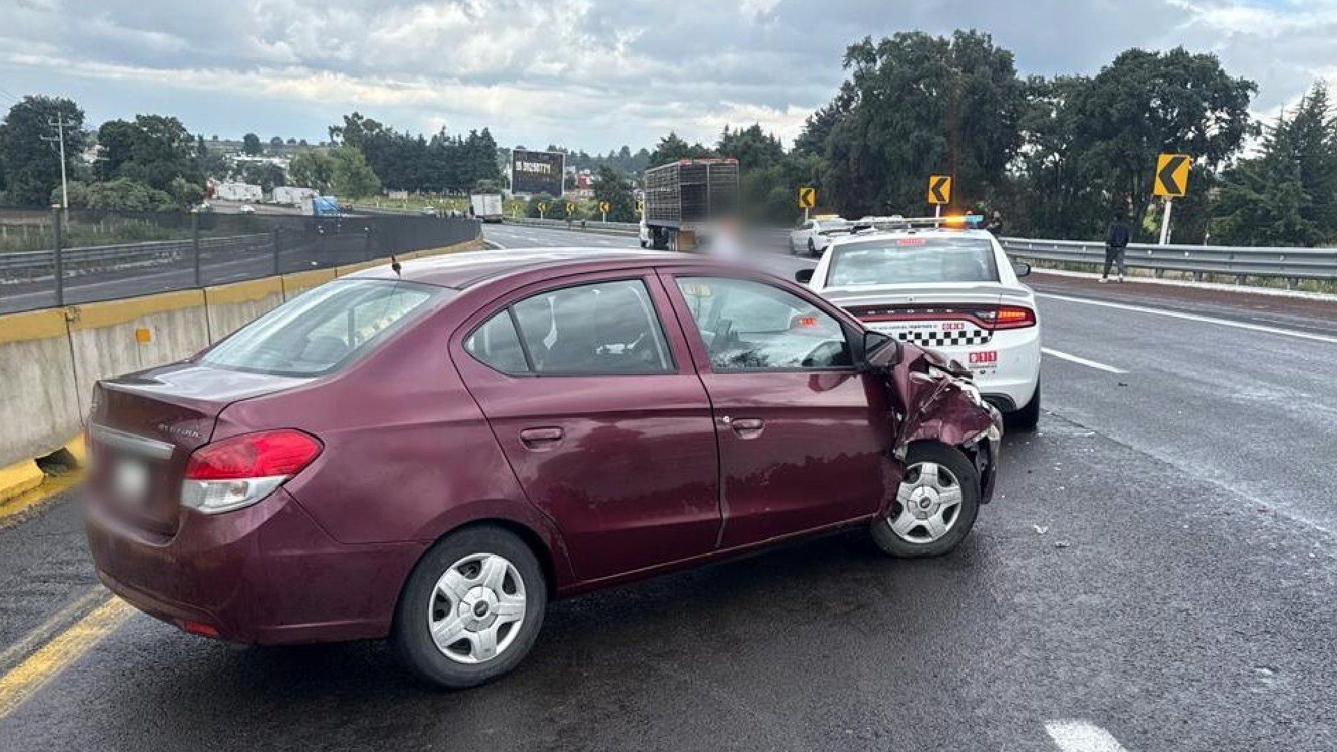 Accidente en Puebla. Foto: Guardia Nacional